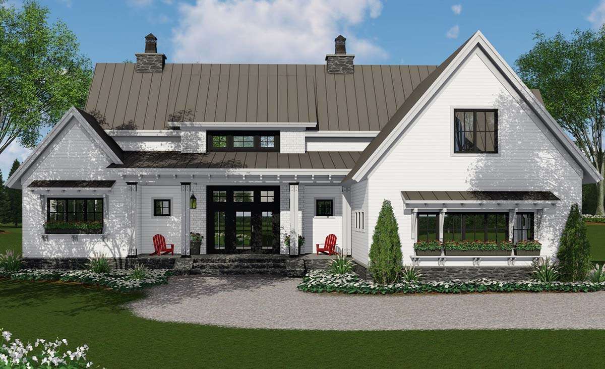 Modern Farmhouse Plan 2 125 Square Feet 3 Bedrooms 2 5 