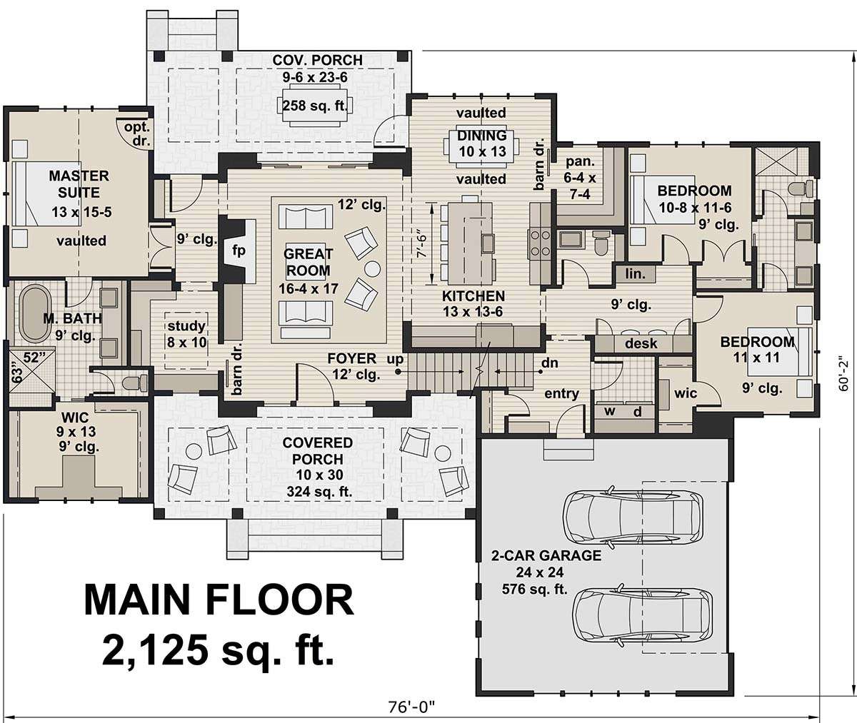 Main Floor for House Plan #098-00303