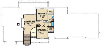 Second floor for House Plan #5445-00321