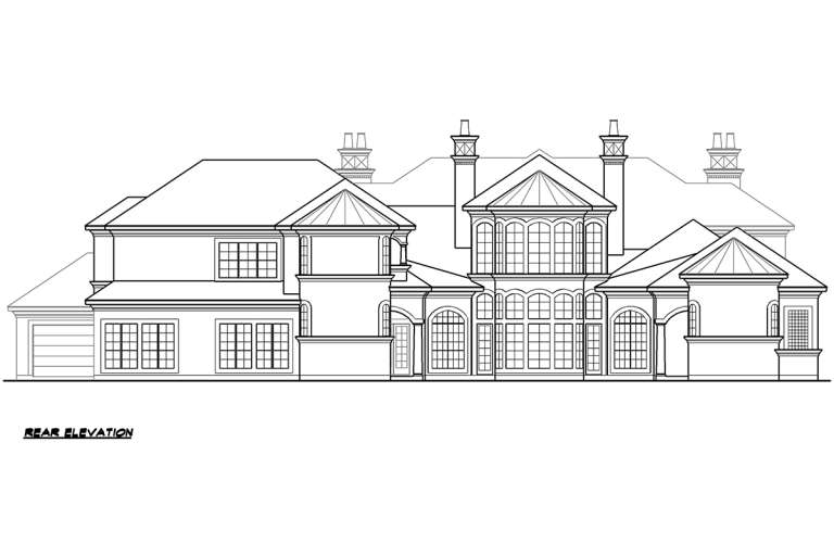 European House Plan #5445-00322 Elevation Photo