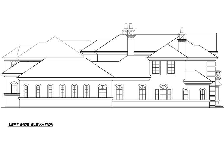 European House Plan #5445-00322 Elevation Photo