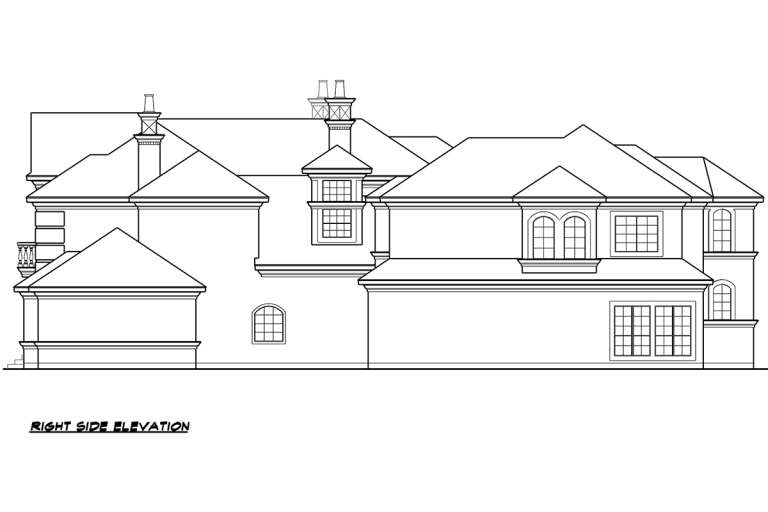 European House Plan #5445-00322 Elevation Photo