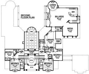 Second floor for House Plan #5445-00322