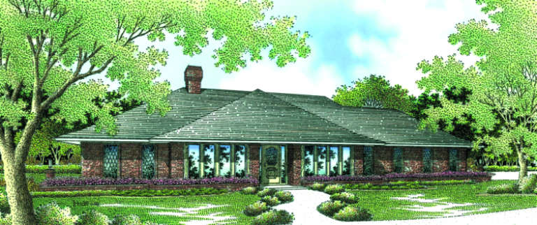 Traditional House Plan #048-00158 Elevation Photo