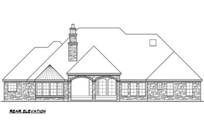 European House Plan #5445-00323 Elevation Photo