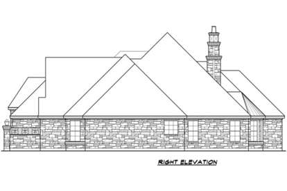 European House Plan #5445-00323 Elevation Photo