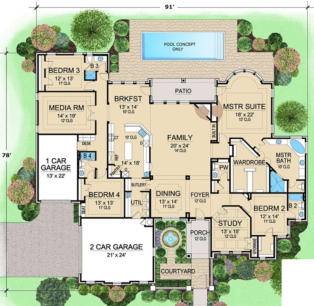 Main Floor for House Plan #5445-00323