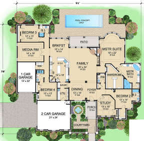 Main Floor for House Plan #5445-00323