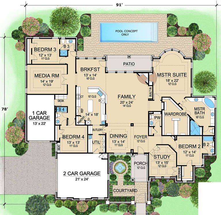 House Plan House Plan #19170 Drawing 1