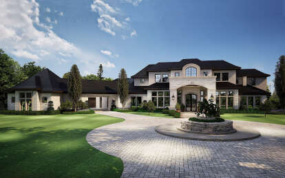 European House Plan #5445-00325 Elevation Photo