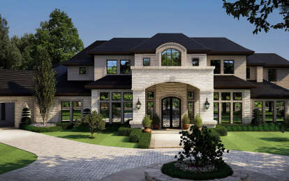 European House Plan #5445-00325 Elevation Photo