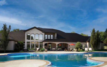 European House Plan #5445-00325 Elevation Photo