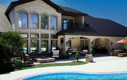 European House Plan #5445-00325 Elevation Photo