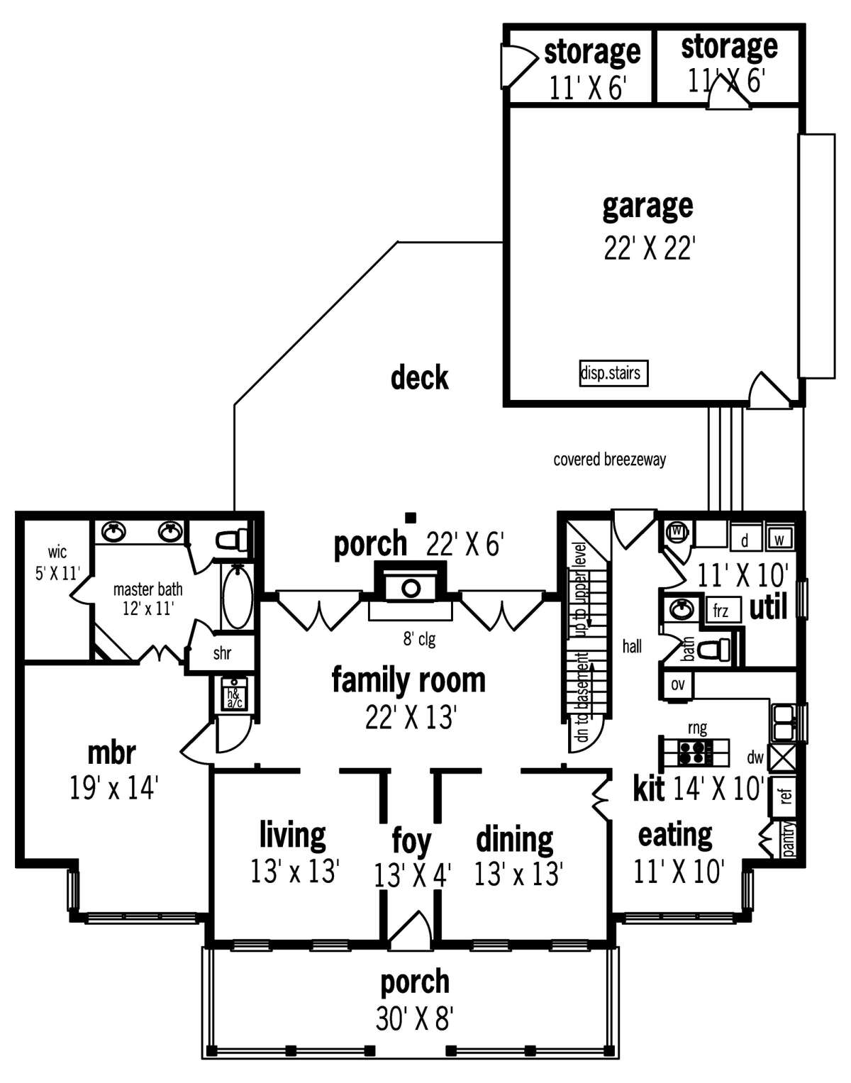 Floorplan 1 for House Plan #048-00161