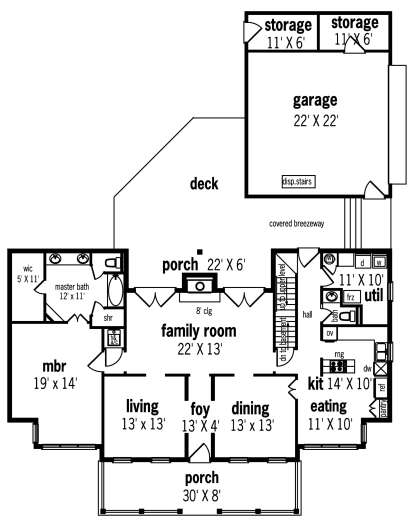 Main Floor  for House Plan #048-00161