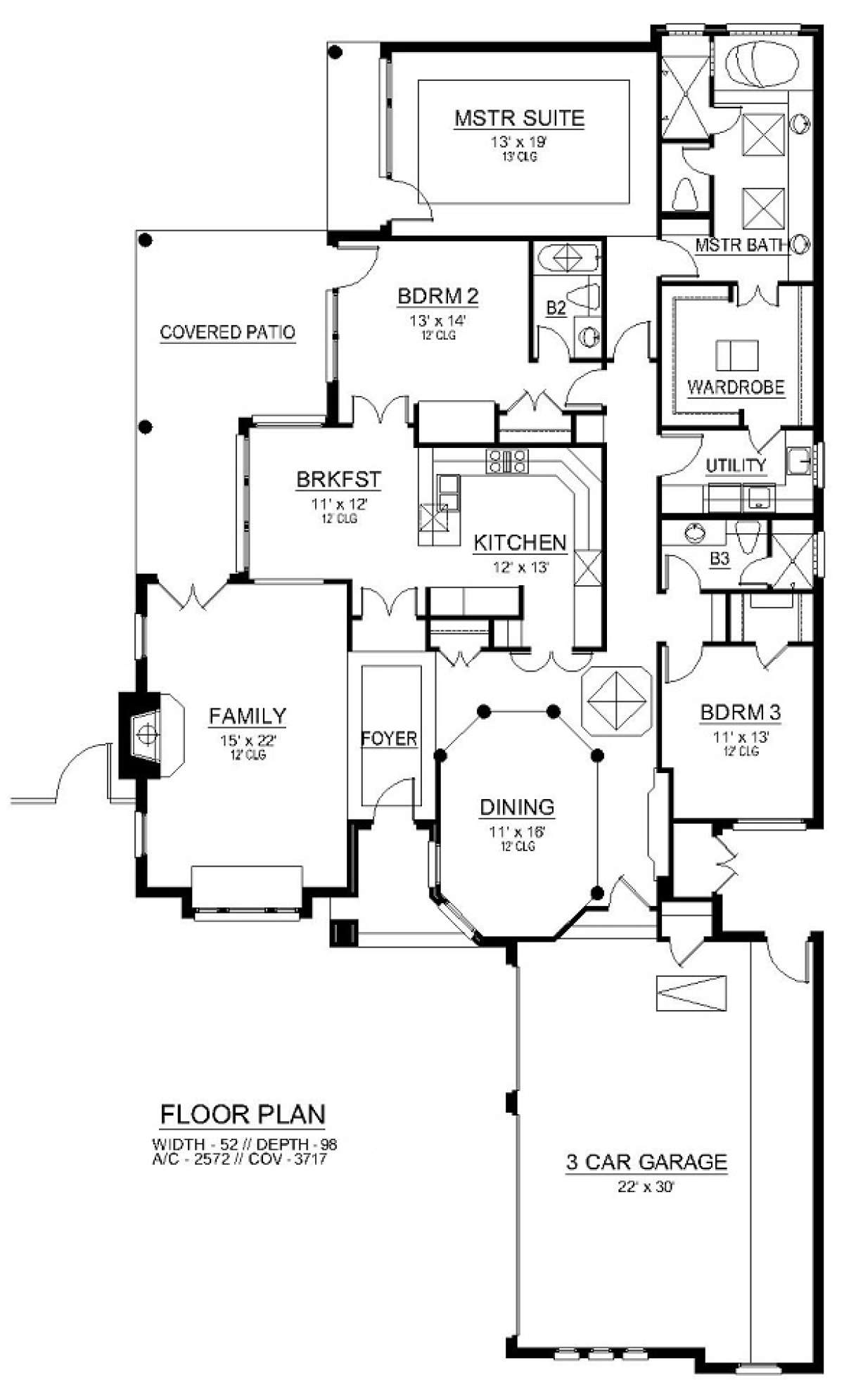 Main Floor for House Plan #5445-00328