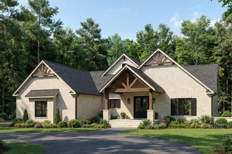 House Plan House Plan #19208 Angled Front Elevation