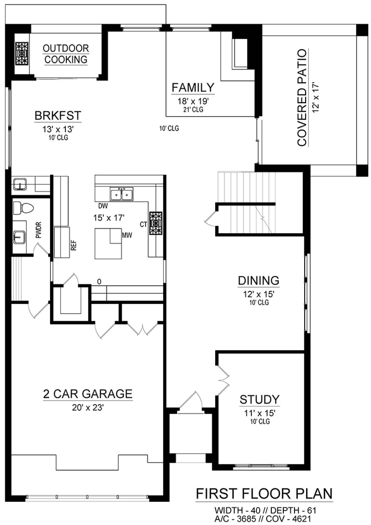 Main Floor for House Plan #5445-00329