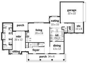 Floorplan 1 for House Plan #048-00162