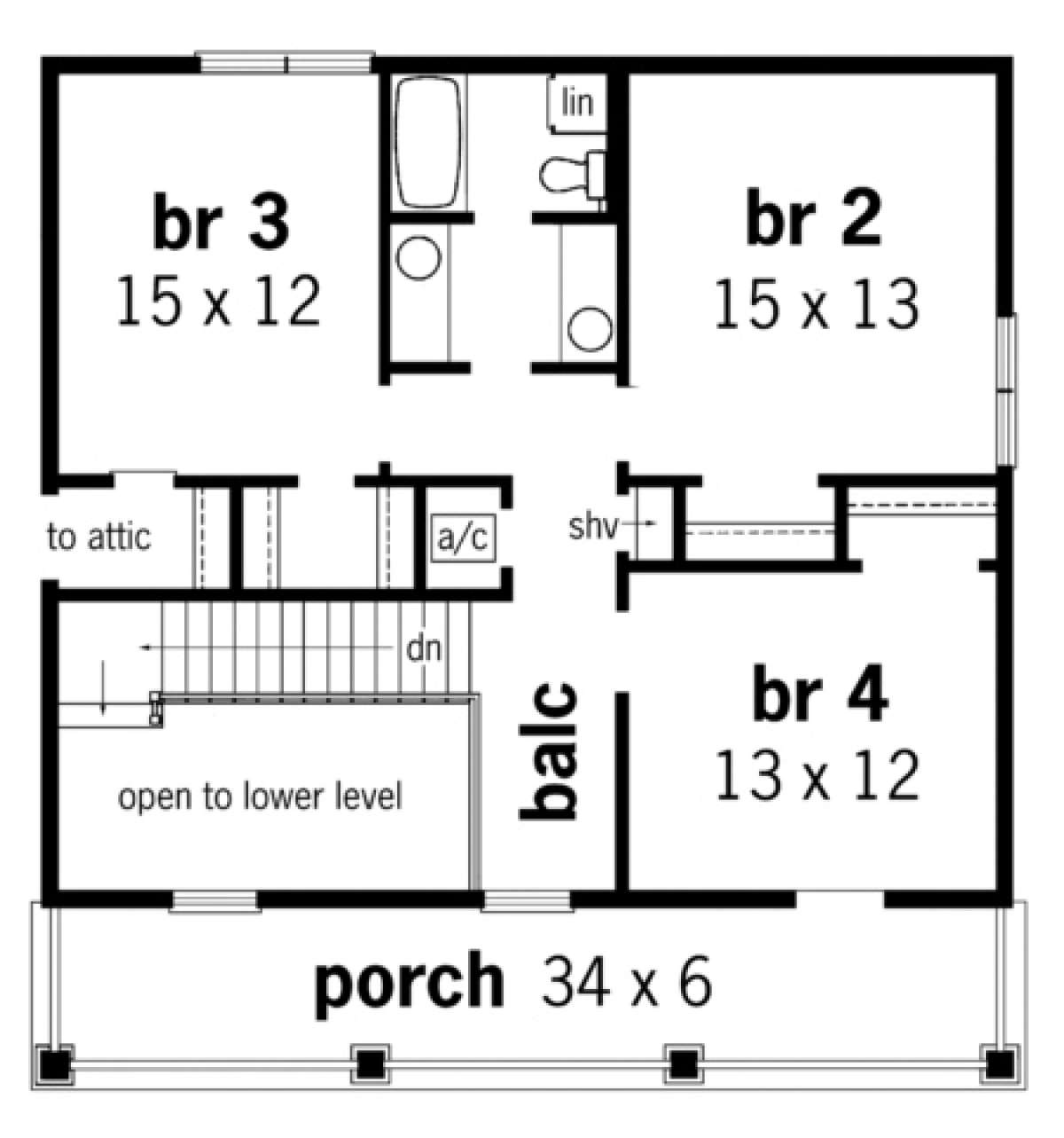 Floorplan 2 for House Plan #048-00162