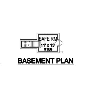 Basement Floorplan for House Plan #5445-00331
