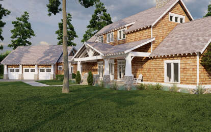 Craftsman House Plan #110-01056 Elevation Photo