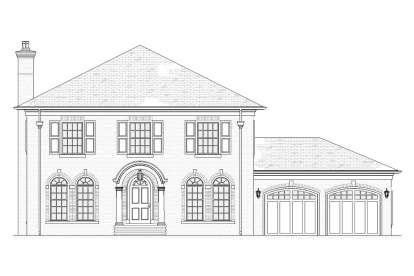 Colonial House Plan #1637-00133 Elevation Photo