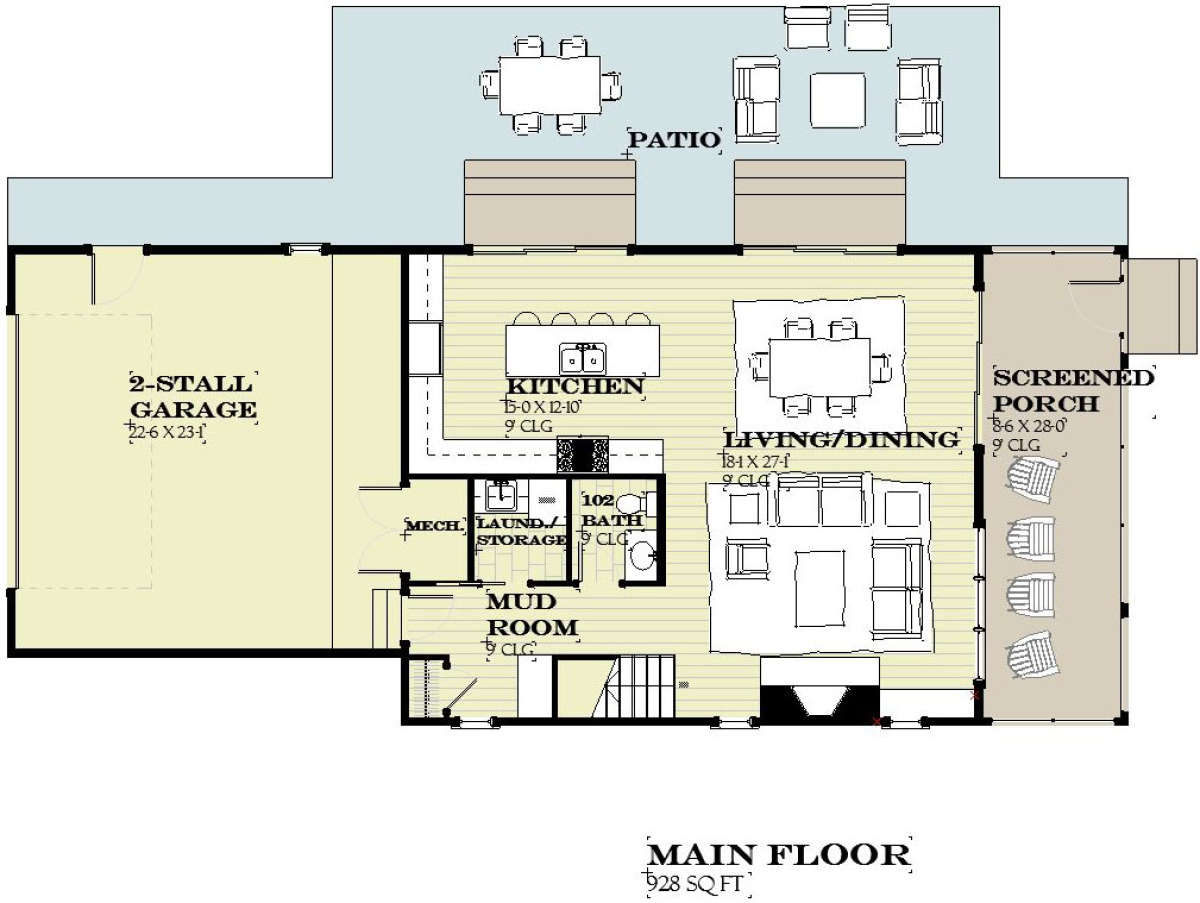 Main Floor for House Plan #1637-00134