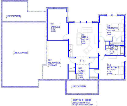 Basement for House Plan #1637-00135