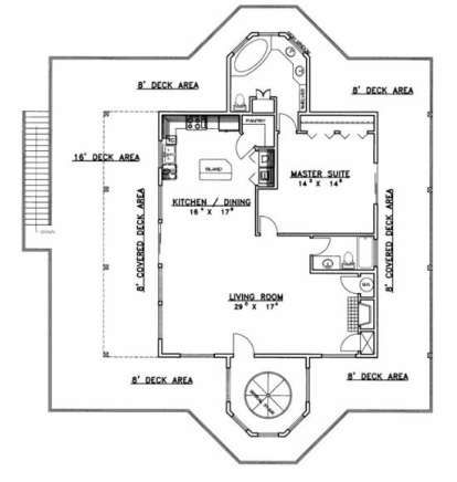 Second Floor for House Plan #039-00497