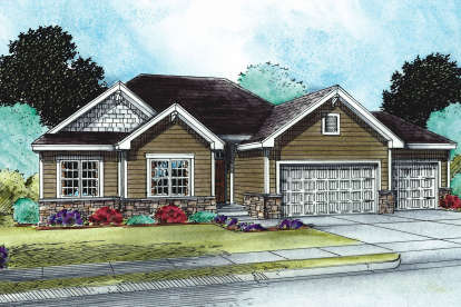 Ranch House Plan #402-01512 Elevation Photo