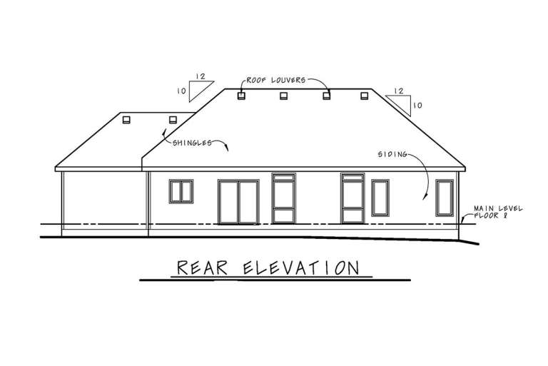 Ranch House Plan #402-01512 Elevation Photo