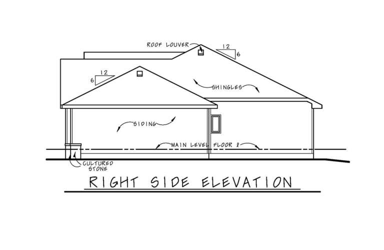 Ranch House Plan #402-01512 Elevation Photo