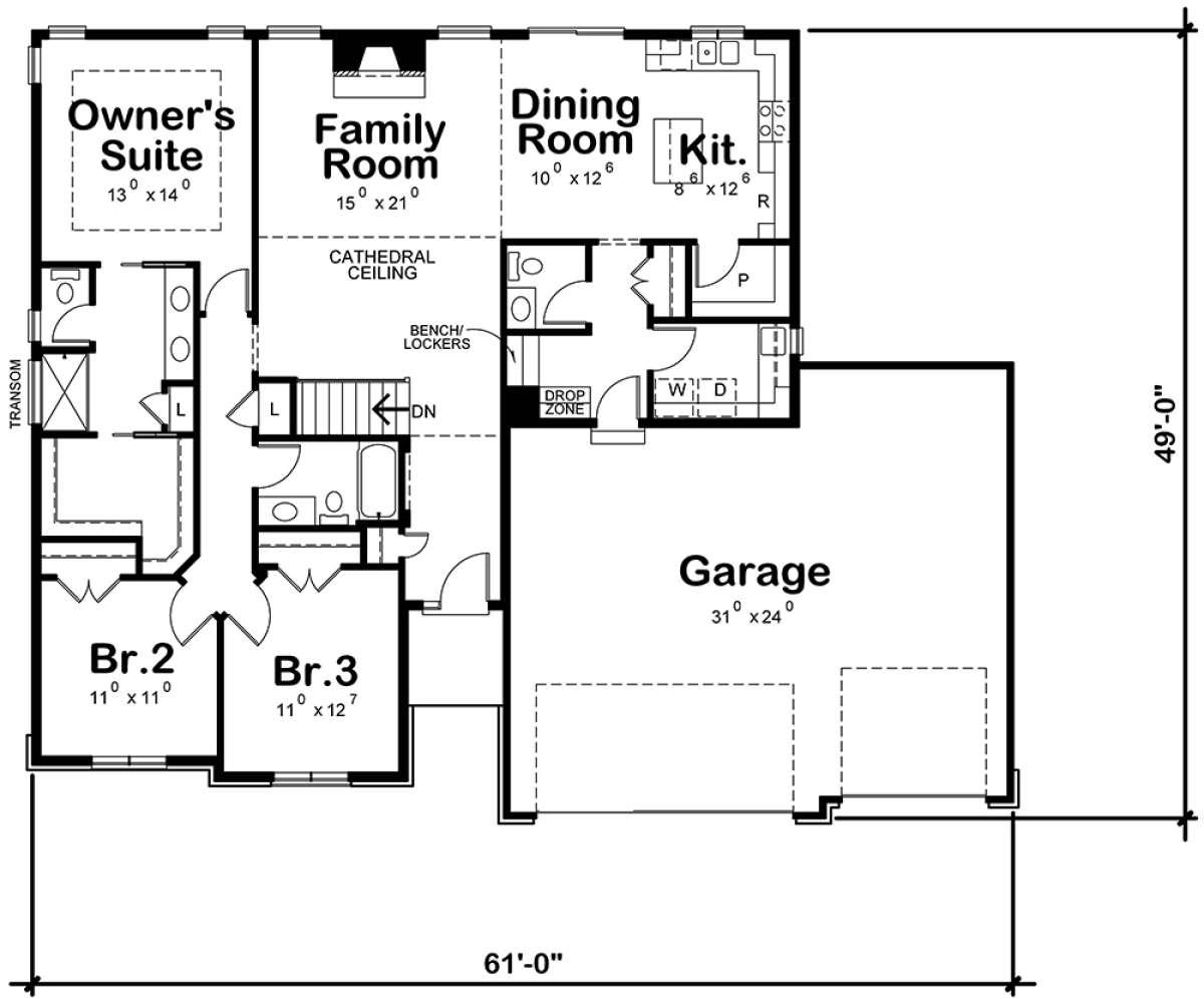 Main Floor for House Plan #402-01512