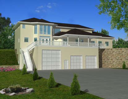 Contemporary House Plan #039-00498 Elevation Photo