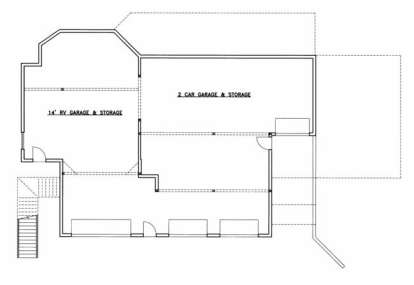 Garage Floor for House Plan #039-00498