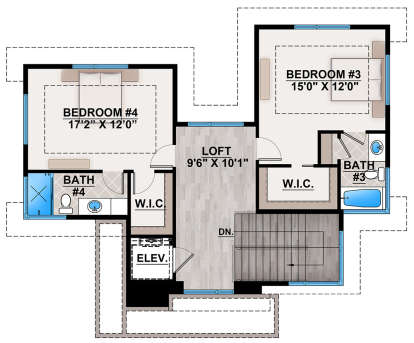 Second Floor for House Plan #5565-00018