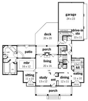 Floorplan 1 for House Plan #048-00165