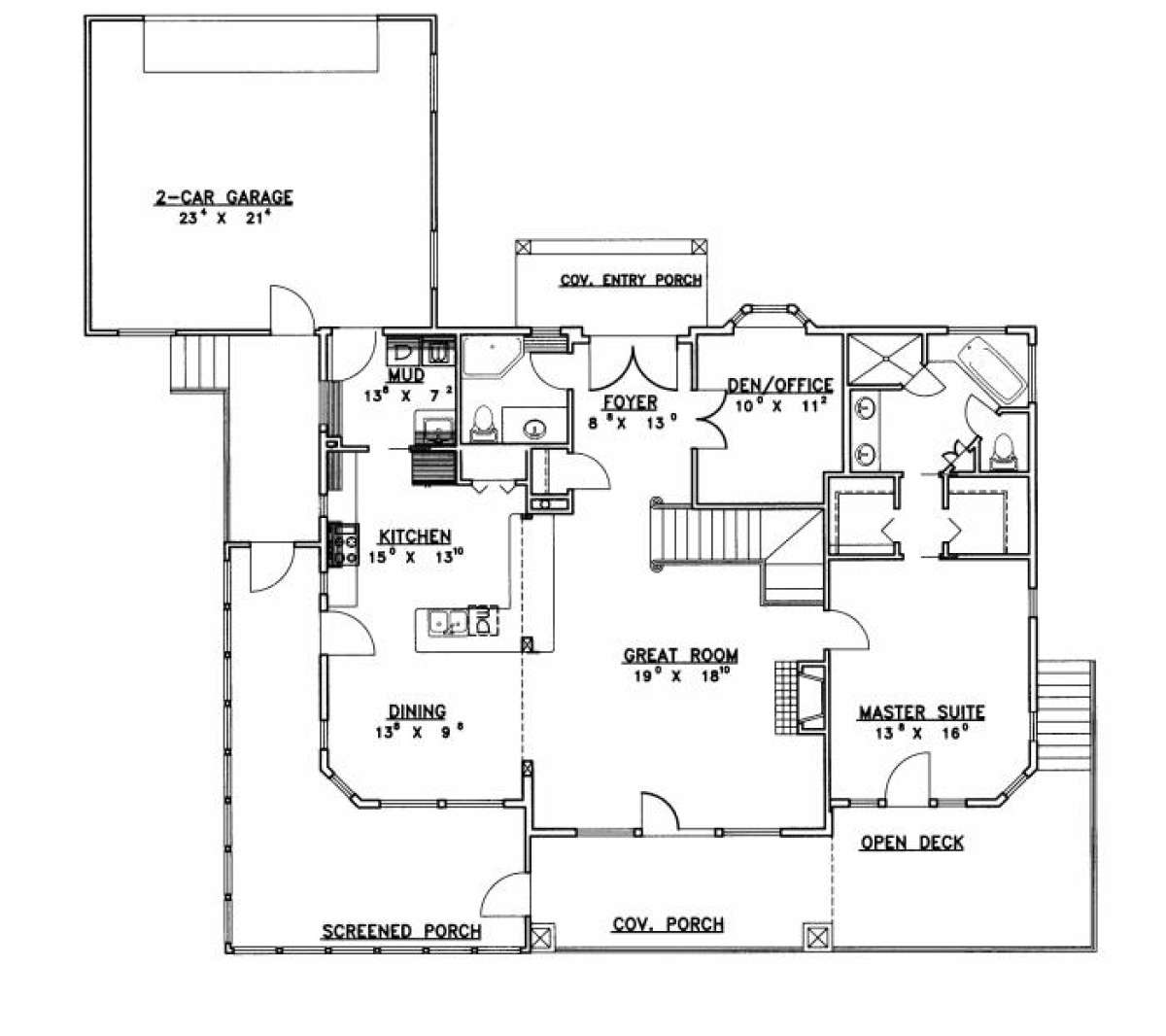Main Floor for House Plan #039-00499