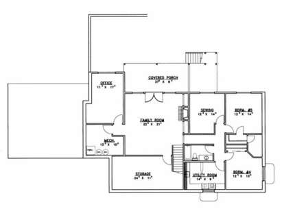 Basement Floor for House Plan #039-00501