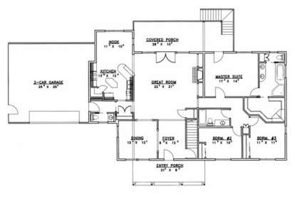 Main Floor for House Plan #039-00501