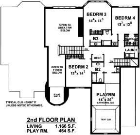 Second Floor for House Plan #402-01518