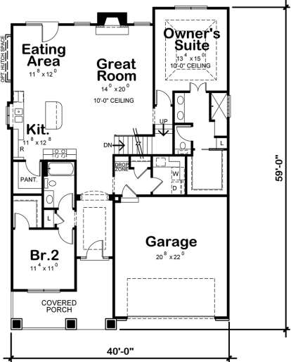 Main Floor for House Plan #402-01521
