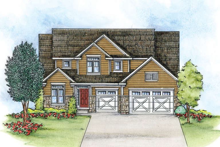 Craftsman House Plan #402-01527 Elevation Photo