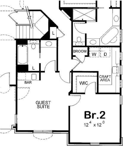 Optional Guest Room Design  for House Plan #402-01529