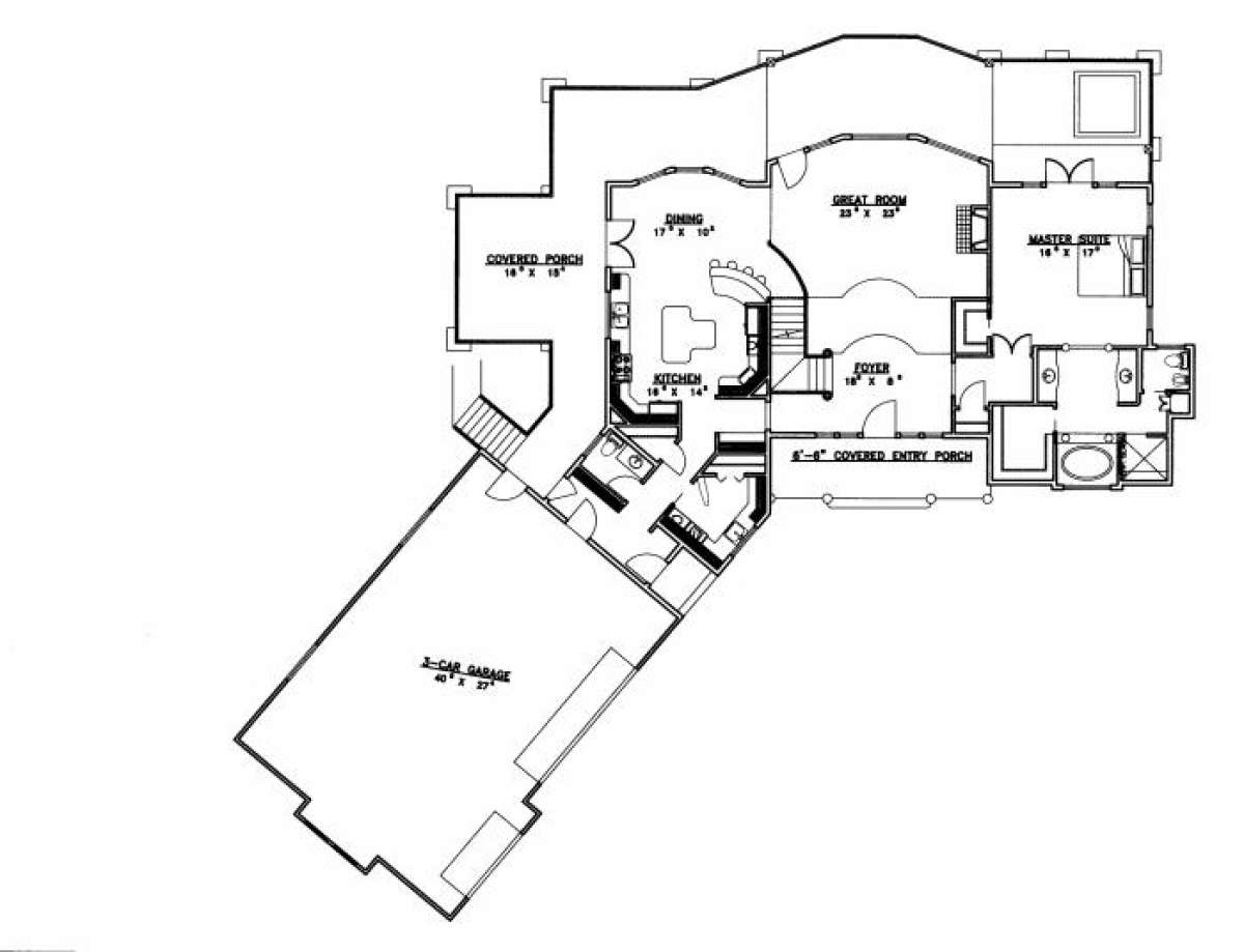 Main Floor for House Plan #039-00503