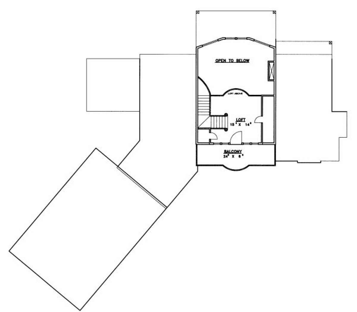 Loft Floor for House Plan #039-00503