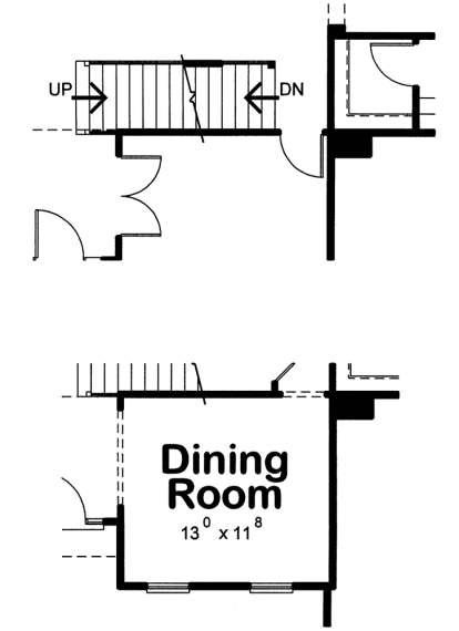 Optional Basement Stairs Design for House Plan #402-01533