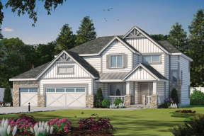Craftsman House Plan #402-01534 Elevation Photo