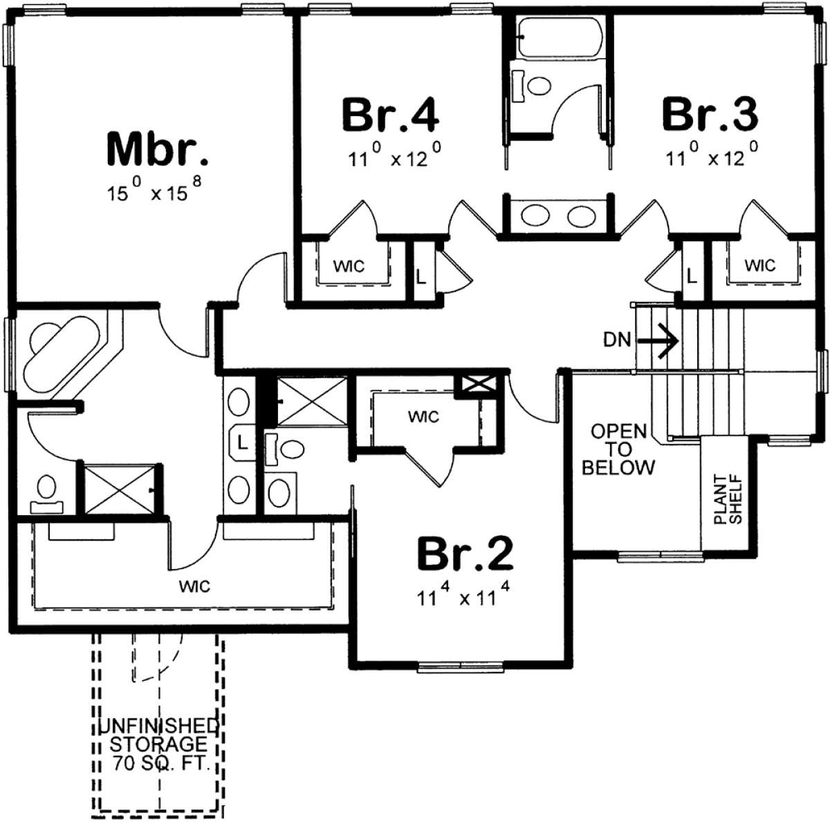 Second Floor for House Plan #402-01534